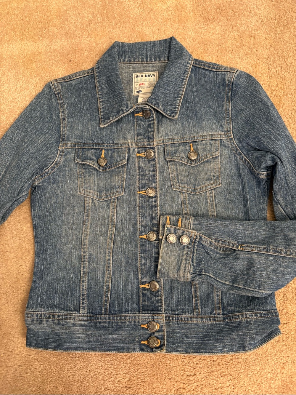 Old Navy Light Blue Denim Jacket with Button Front